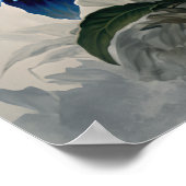 ブルーパッションフラワーズアートプリントポスター ポスター (角)