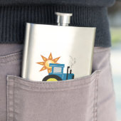 ブルーパットパットトラクター フラスク (インサイチュ)