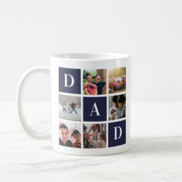 ブルーパパコローブロック6フォトコラージュパーソナライズされた コーヒーマグカップ
