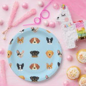 ブルーパピズドッグ誕生日 ペーパープレート (パーティー)