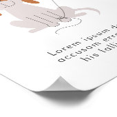 ブルーパピードッグテーマバースデーパーティーサインカスタムサイン ポスター (角)