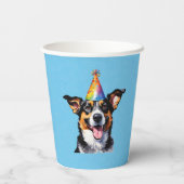 ブルーパピードッグ誕生日ポーティ 紙コップ (裏面)