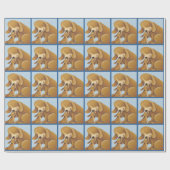 ブルーパピーラッピング紙 ラッピングペーパー (フラット)