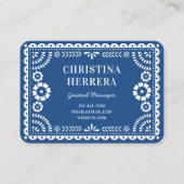 ブルーパペルカラフルピカドケータリングイベントスタイリスト 名刺 (裏面)