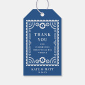 ブルーパペルカラフルピカド結婚式の引き出物ラベル ギフトタグ (裏面)