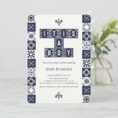 ブルーパペルピカドフェスタ男の子のシャワー 招待状 (スタンド正面)