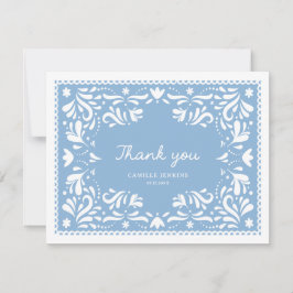 ブルーパペルピカドベビーシャワーサンキューカード サンキューカード