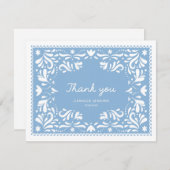 ブルーパペルピカドベビーシャワーサンキューカード サンキューカード (正面/裏面)