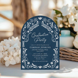 ブルーパペルピカド写真卒業 招待状