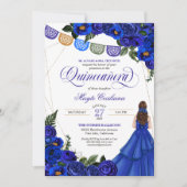 ブルーパペ王室のルピカドキンセアニラ15誕生日 招待状 (正面)