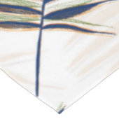 ブルーパモダンーム葉金ゴールドストロークホワイトデザイン テーブルクロス (アングル)