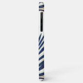 ブルーパモダンーム葉金ゴールドストロークホワイトデザイン Case-Mate iPhoneケース (裏面/左)