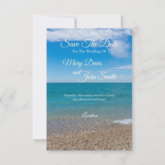 ブルーパラダイスアットミシガン日付を保存 セーブザデート (正面)