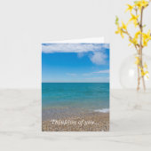 ブルーパラダイスアットミシガン考える湖の君 カード (黄色い花)