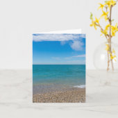 ブルーパラダイスアットレイクミシガングリーティングカード カード (黄色い花)