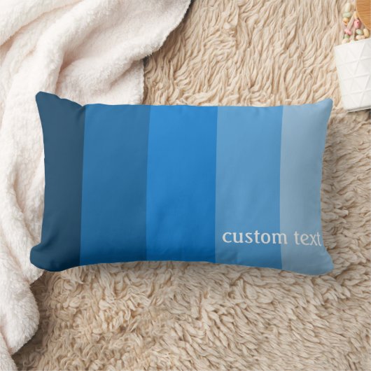 ブルーパレットカラーシェード無地のストライプパウダーNAVY ランバークッション (ブランケット)