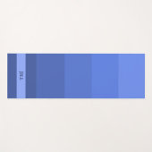 ブルーパレット2辺デザインヨガマット ヨガマット (正面(横))