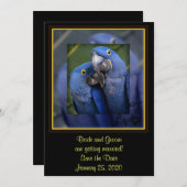 ブルーパロットの結婚式 セーブザデート (正面/裏面)