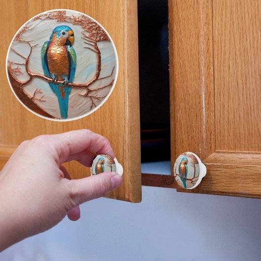 ブルーパロットオンコッパー分岐 セラミックノブ