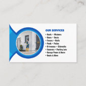 ブルーパワモダンー洗浄圧力洗浄 名刺 (裏面)