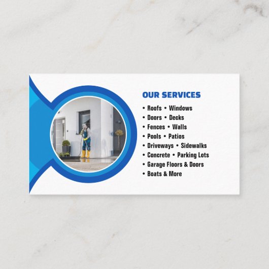 ブルーパワモダンー洗浄圧力洗浄 名刺 (裏面)