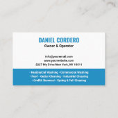 ブルーパワモダンー洗浄洗浄 名刺 (裏面)