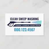 ブルーパワモダンー洗浄洗浄 名刺 (正面)