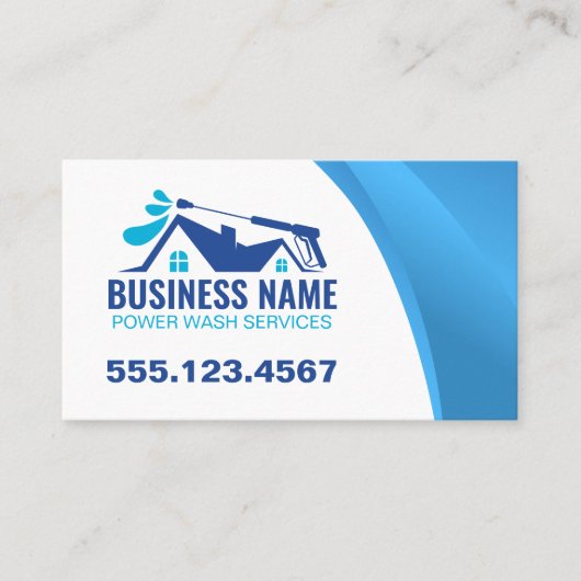 ブルーパワーモダンウォッシュハウスクリーニング 名刺 (正面)