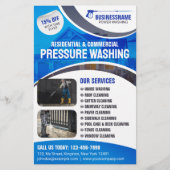 ブルーパワー洗浄圧力洗浄ハウスクリーニング チラシ (正面)