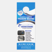 ブルーパワー洗浄圧力洗浄ハウスクリーニング ドアノブサイン (正面)