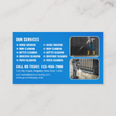 ブルーパワー洗浄圧力洗浄ハウスクリーニング 名刺 (裏面)