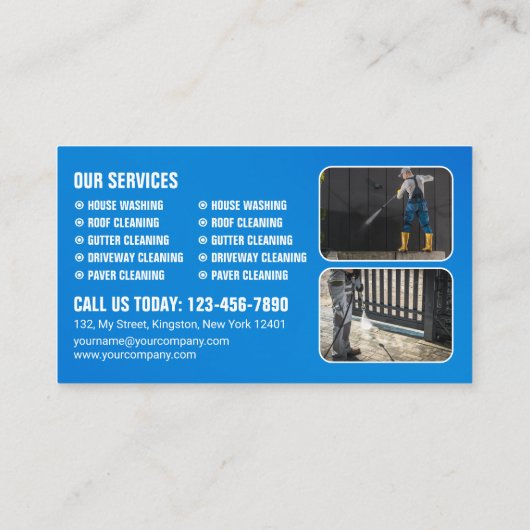 ブルーパワー洗浄圧力洗浄ハウスクリーニング 名刺 (裏面)