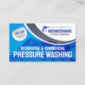 ブルーパワー洗浄圧力洗浄ハウスクリーニング 名刺 (正面)