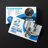 ブルーパワー洗浄圧力洗浄ハウス洗浄 名刺