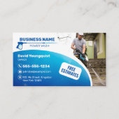 ブルーパワー洗浄圧力洗浄屋根清掃 名刺 (正面)