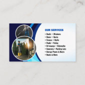 ブルーパワー洗浄圧力洗浄洗浄 名刺 (裏面)