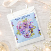 ブルーパンシースポットフラワーズパーティーフローラ優先バッグ フェイバーバッグ (クリップ留めされた状態)