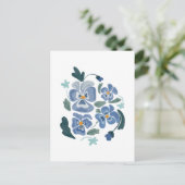 ブルーパンシーフラワーエステティックパンジー シーズンポストカード (スタンド正面)