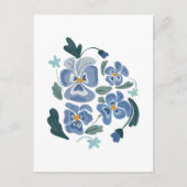 ブルーパンシーフラワーエステティックパンジー シーズンポストカード (正面)