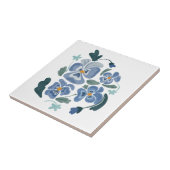 ブルーパンシーフラワーエステティックパンジー タイル (側面)