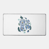 ブルーパンシーフラワーエステティックパンジー デスクマット (正面)
