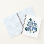 ブルーパンシーフラワーエステティックパンジー ノートブック (内部)