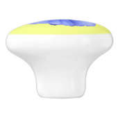 ブルーパンジーが黄色 – 引き出しプル セラミックノブ (側面)