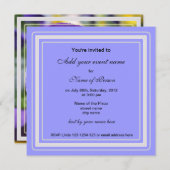 ブルーパンジーの花すべてパーティの招待状 招待状 (正面/裏面)