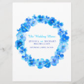 ブルーパンジーの花リース結婚アートのメニュー メニュー (正面)