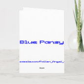 ブルーパンジーカスタムグリーティングカード カード (裏面)