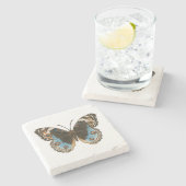 ブルーパンジーバタフライ ストーンコースター (横)