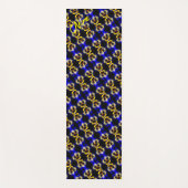 ブルーパンジー花抽象芸術パタパーソナライズされたーン ヨガマット (正面)