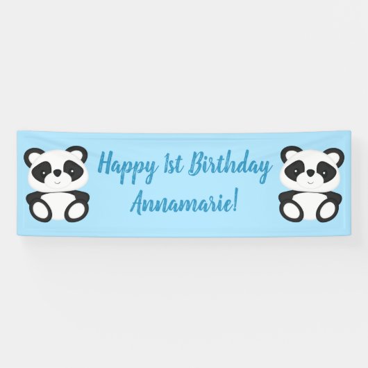 ブルーパンダベアーバースデーパーティー 横断幕 (横)