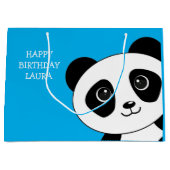 ブルーパンダベア誕生日 ラージペーパーバッグ (正面)